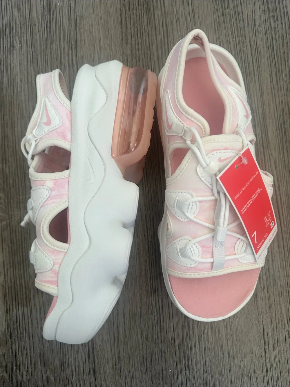 Nike Air Max Koko Platform Sandals Pink Glaze White NWT Size 7